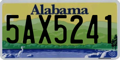 AL license plate 5AX5241