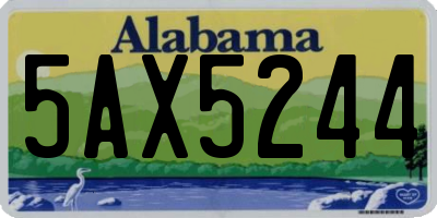 AL license plate 5AX5244