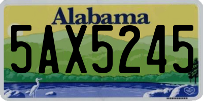 AL license plate 5AX5245