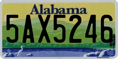 AL license plate 5AX5246