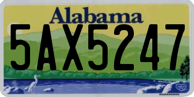 AL license plate 5AX5247