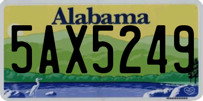 AL license plate 5AX5249