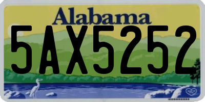 AL license plate 5AX5252