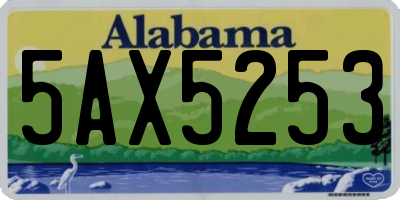 AL license plate 5AX5253