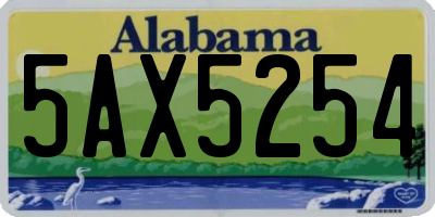 AL license plate 5AX5254