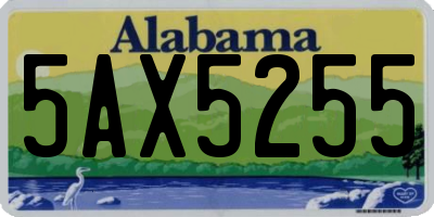 AL license plate 5AX5255