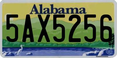 AL license plate 5AX5256