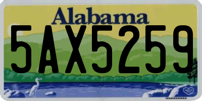 AL license plate 5AX5259