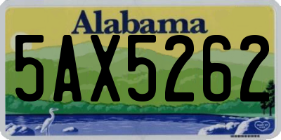 AL license plate 5AX5262