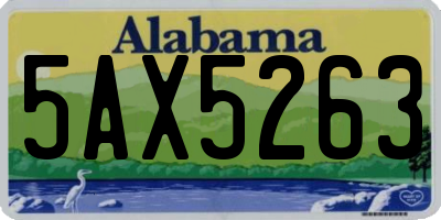 AL license plate 5AX5263