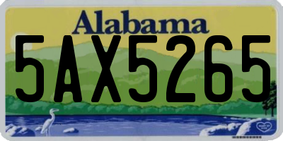 AL license plate 5AX5265