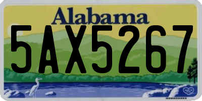 AL license plate 5AX5267