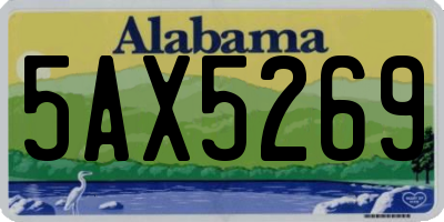AL license plate 5AX5269