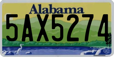 AL license plate 5AX5274