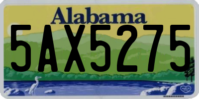 AL license plate 5AX5275