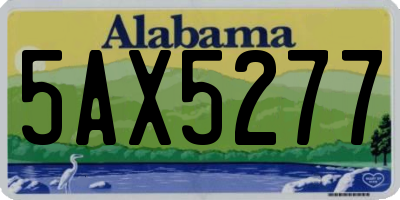 AL license plate 5AX5277
