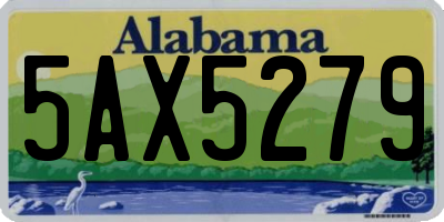 AL license plate 5AX5279