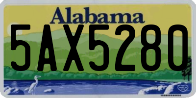 AL license plate 5AX5280