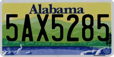 AL license plate 5AX5285