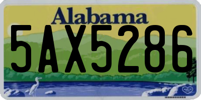AL license plate 5AX5286