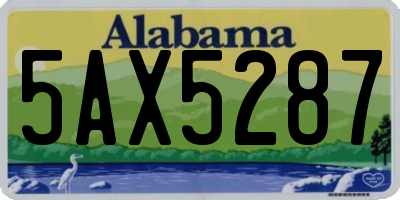 AL license plate 5AX5287