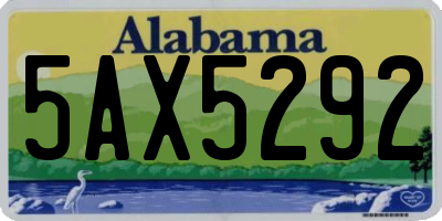 AL license plate 5AX5292
