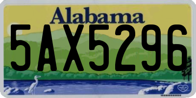 AL license plate 5AX5296