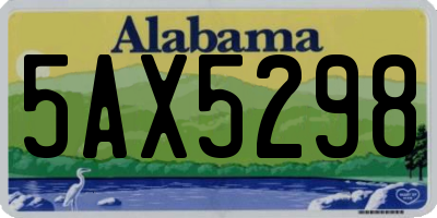 AL license plate 5AX5298