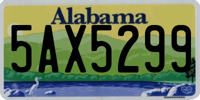 AL license plate 5AX5299