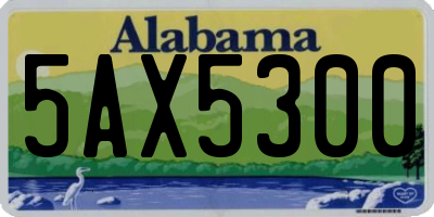 AL license plate 5AX5300