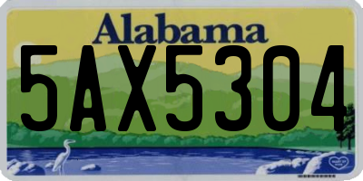 AL license plate 5AX5304