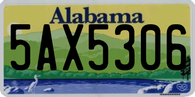 AL license plate 5AX5306