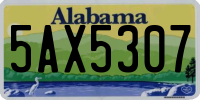 AL license plate 5AX5307