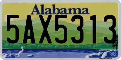 AL license plate 5AX5313
