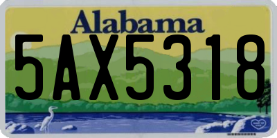 AL license plate 5AX5318