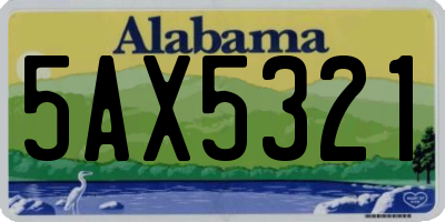AL license plate 5AX5321