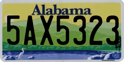 AL license plate 5AX5323