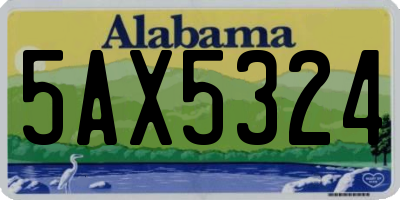 AL license plate 5AX5324