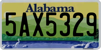 AL license plate 5AX5329