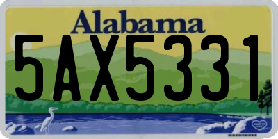 AL license plate 5AX5331