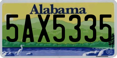 AL license plate 5AX5335