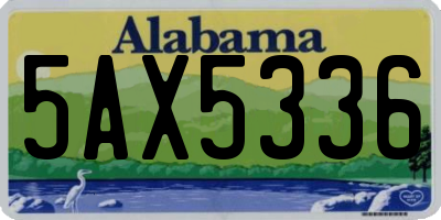 AL license plate 5AX5336