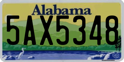 AL license plate 5AX5348