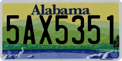 AL license plate 5AX5351