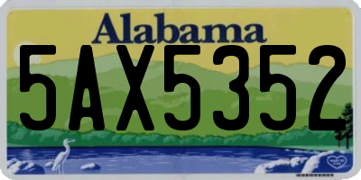 AL license plate 5AX5352