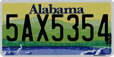 AL license plate 5AX5354