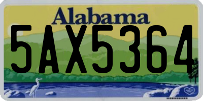 AL license plate 5AX5364