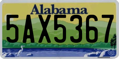 AL license plate 5AX5367