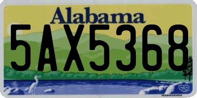 AL license plate 5AX5368