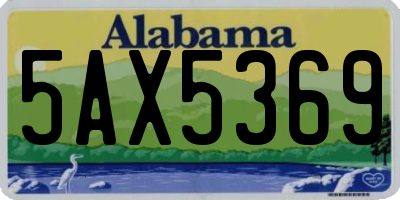 AL license plate 5AX5369
